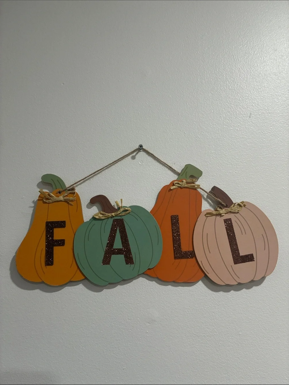 NWT- Autumn 'FALL' Pumpkin Wall Hanging Sign